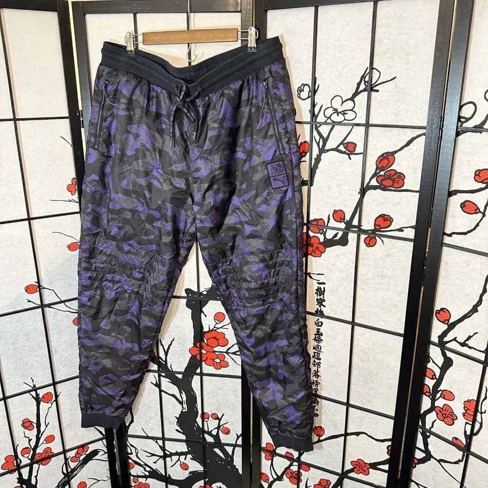 PUMA x PRPS Collab Opulent Black Purple Camo Joggers Pants Size XXL Nylon